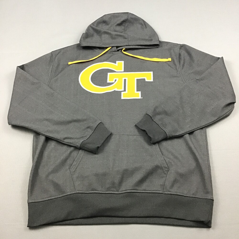 Georgia Tech Yellow Jackets Hoodie Men 2XL Gray Fanatics Sweatshirt NCAA XXL